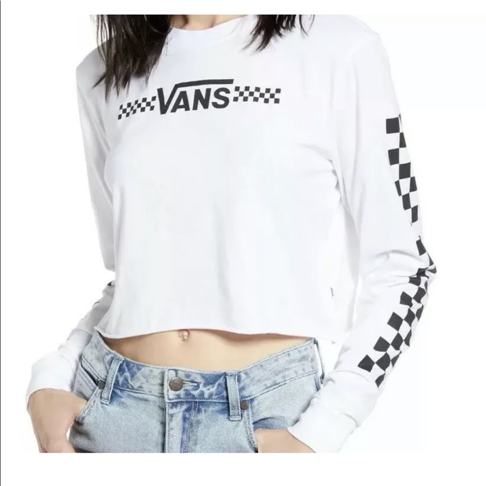 Vans White long sleeve t shirt Women’s Sz Small